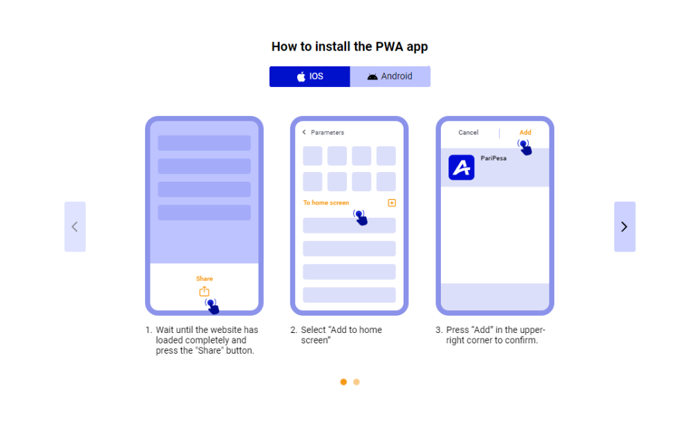 paripesa pwa